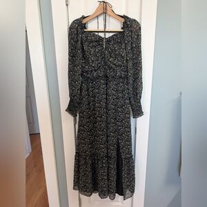 Petal & Pup Black Floral Long Sleeve Maxi Dress